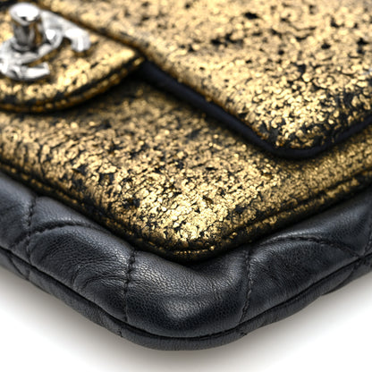Chanel Lambskin Mineral Nights Wristlet Gold Black 10 of 10