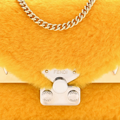 Fendi Shearling Glazed Fabric FF1974 Monster Eyes Small Bag Bug Chain Bag Narciso Tobacco Moro 8 of 10
