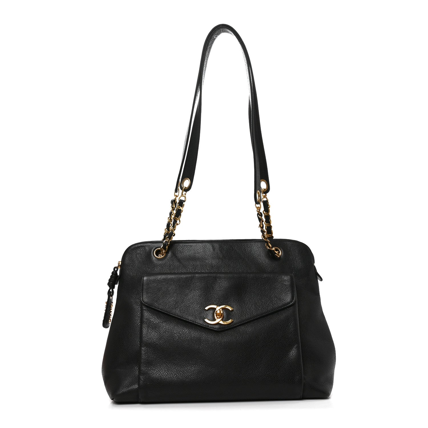 Chanel Caviar Flap Shoulder Bag Black 2 of 17