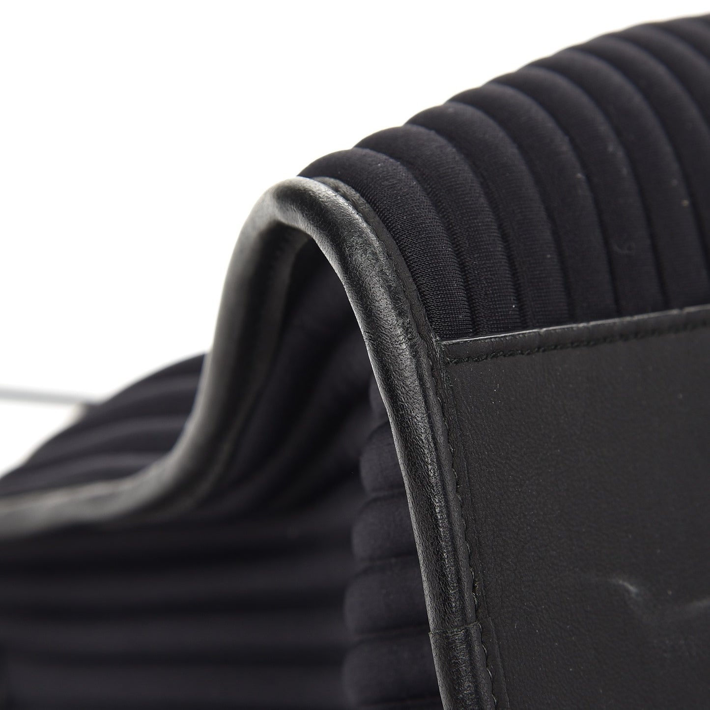 Ribbed Neoprene Classic Silver Hardware City Black