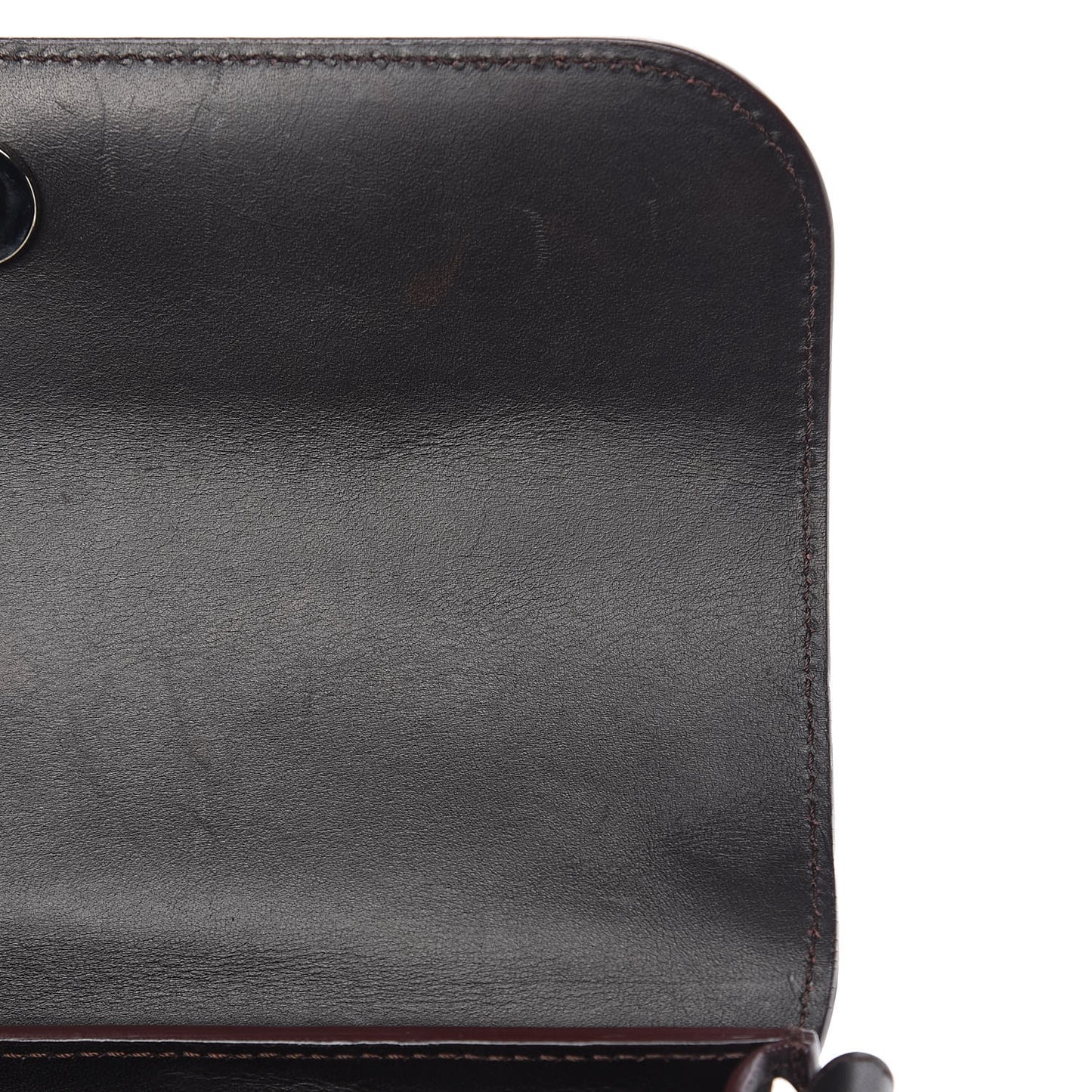 Diamond Calfskin Embossed Mini PS11 Classic Shoulder Bag Dark Brown
