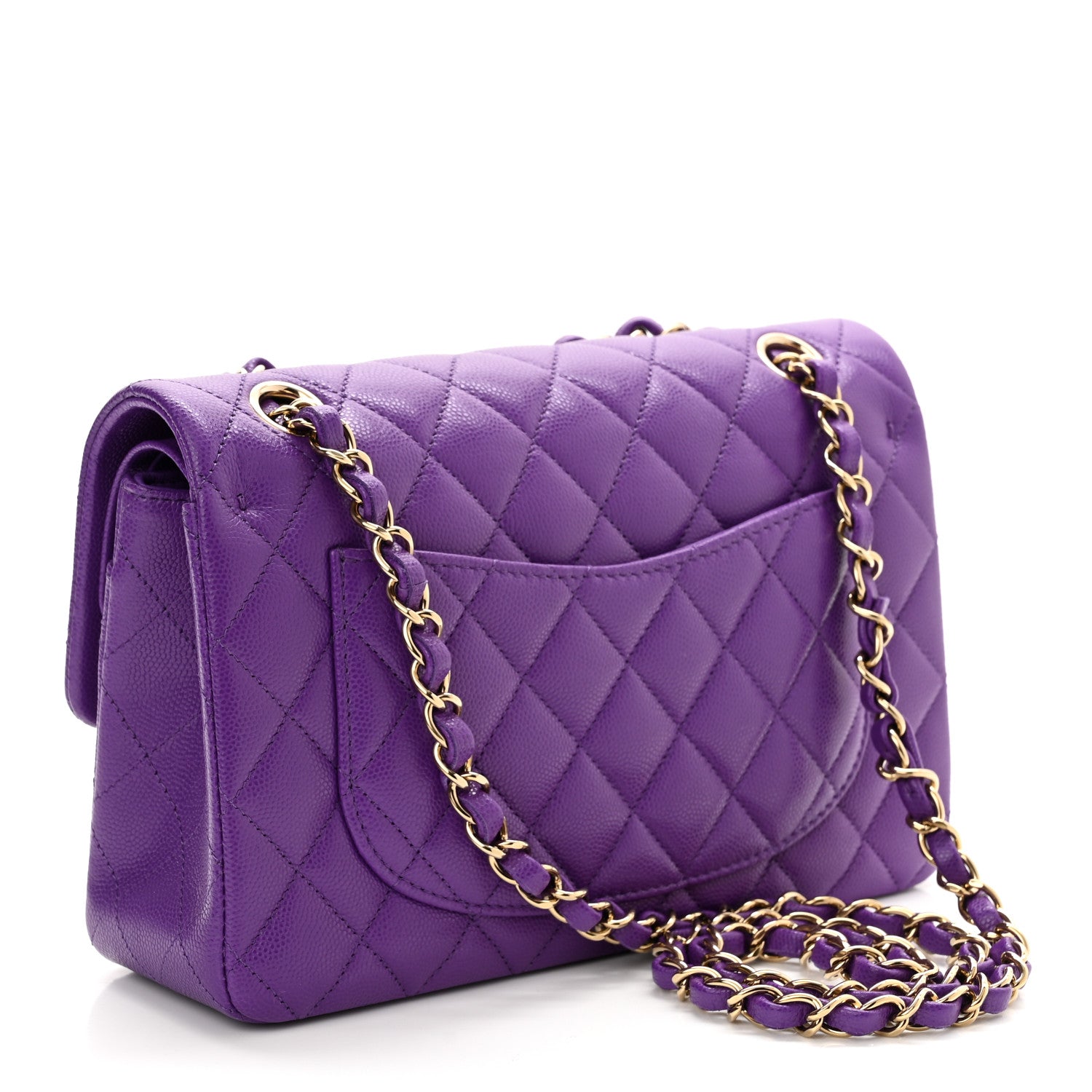 Chanel Caviar Quilted Small Double Flap Dark Purple 3 of 10