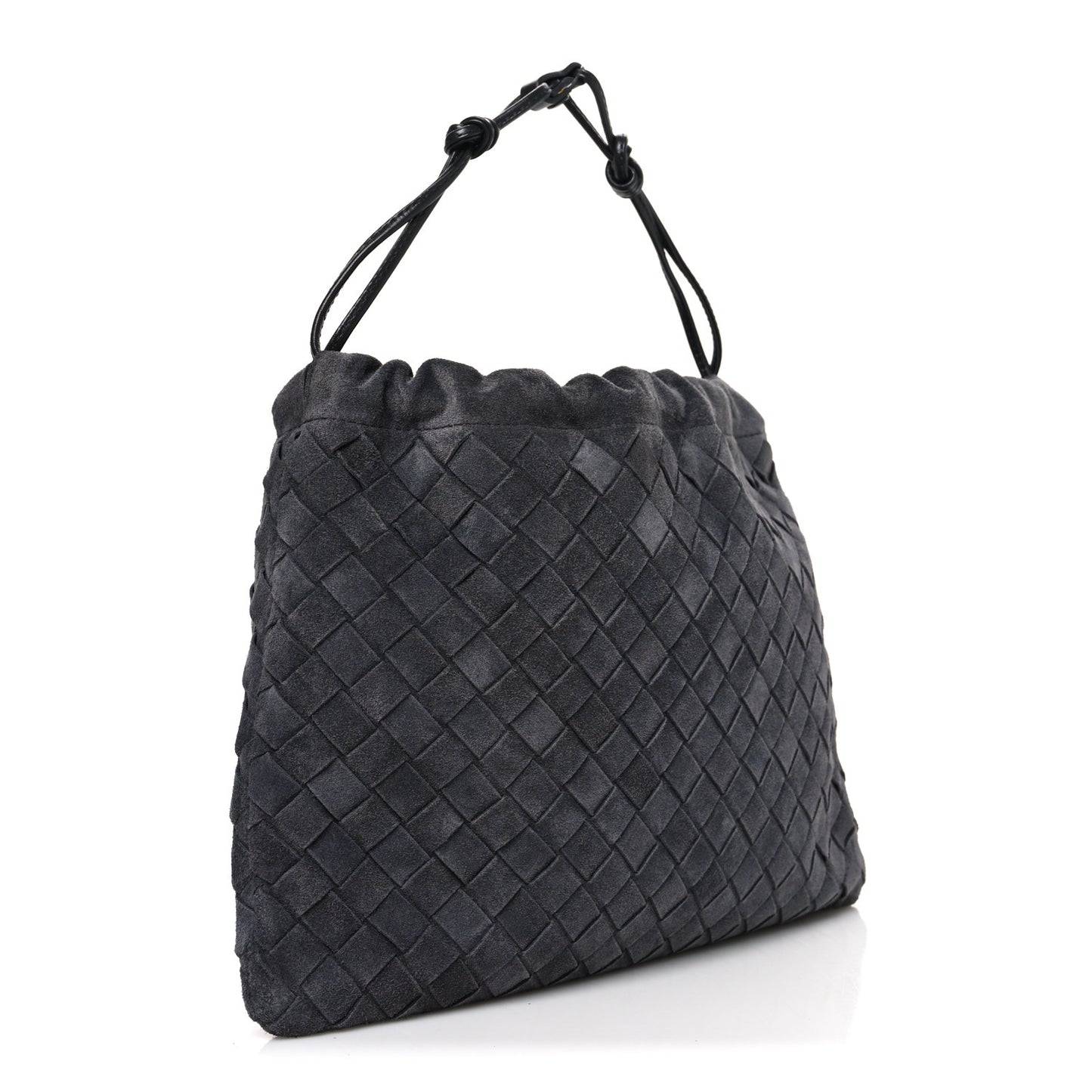 Suede Calfskin Intrecciato Medium Dustbag Grey