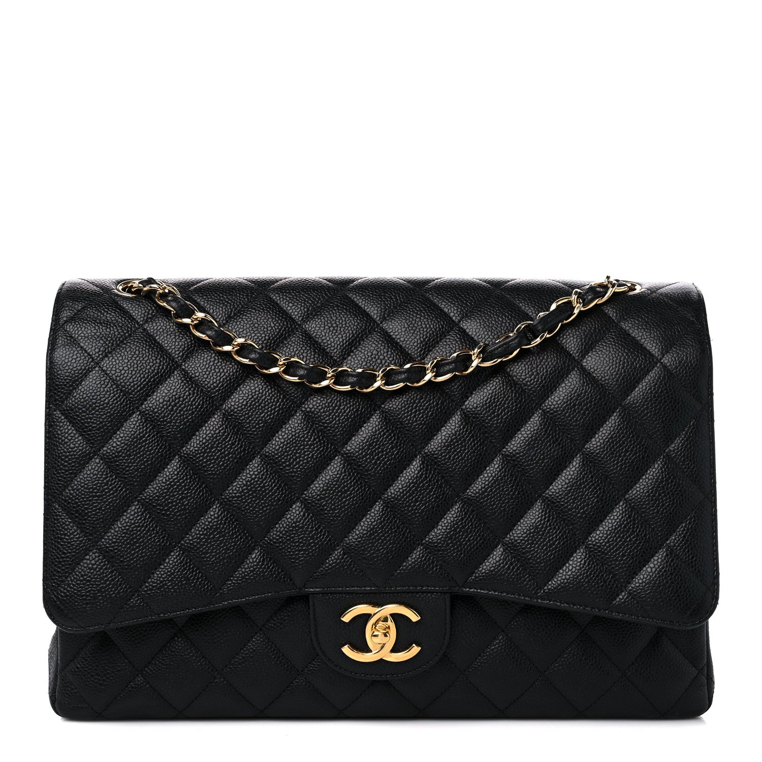 Chanel Caviar Quilted Maxi Double Flap Black 1 of 18