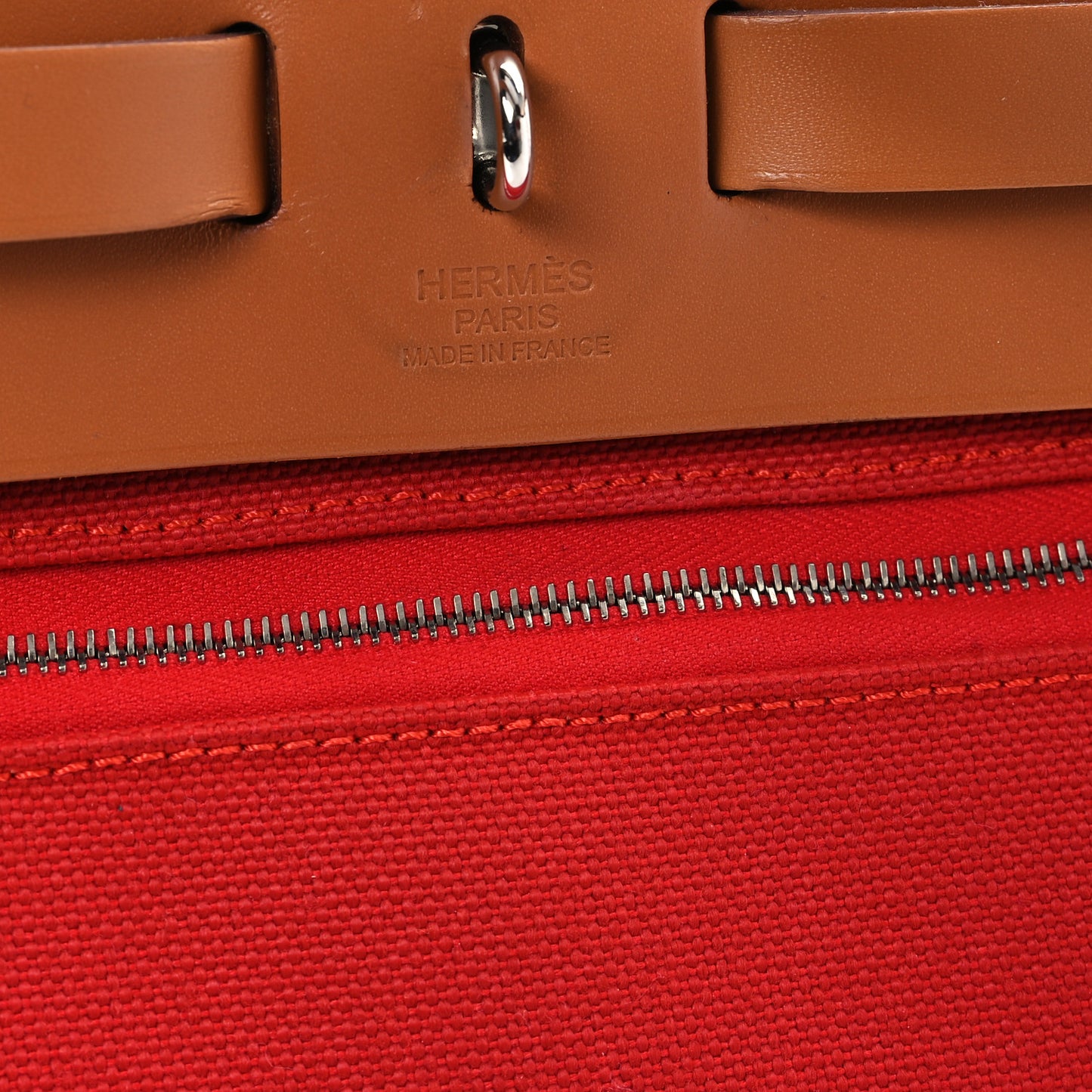 Vache Hunter Toile Herbag Zip 31 PM Rouge Tomate Natural