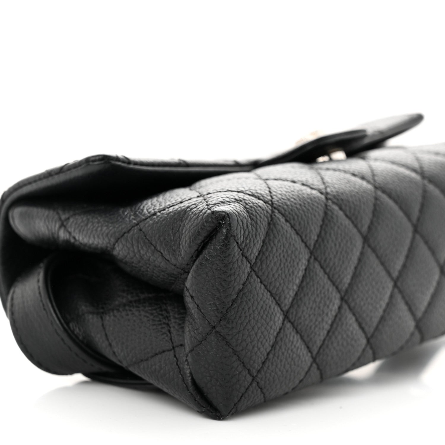Chanel Grained Calfskin Quilted 2.55 Reissue Flap Belt Bag Clutch Black 10 of 11