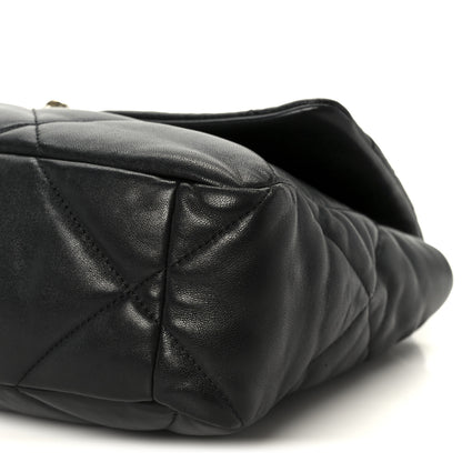 Chanel Lambskin Quilted Large Chanel 19 Flap Black 10 of 11