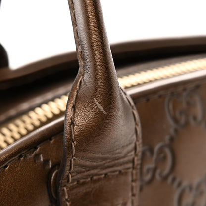 Gucci Metallic Guccissima Heart Bit Charm Dome Satchel Bronze 13 of 13