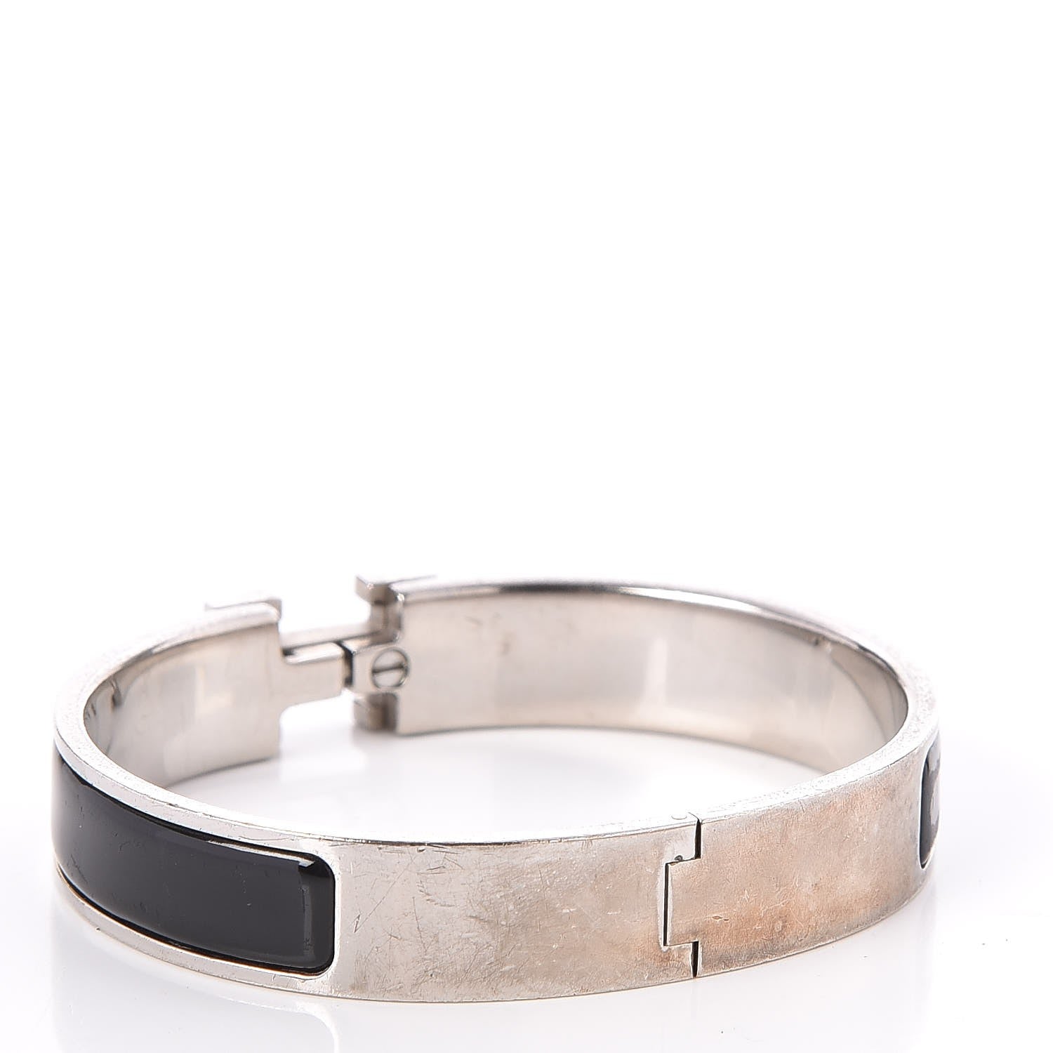 Hermes Enamel Narrow Clic Clac H Bracelet GM Black 3 of 4