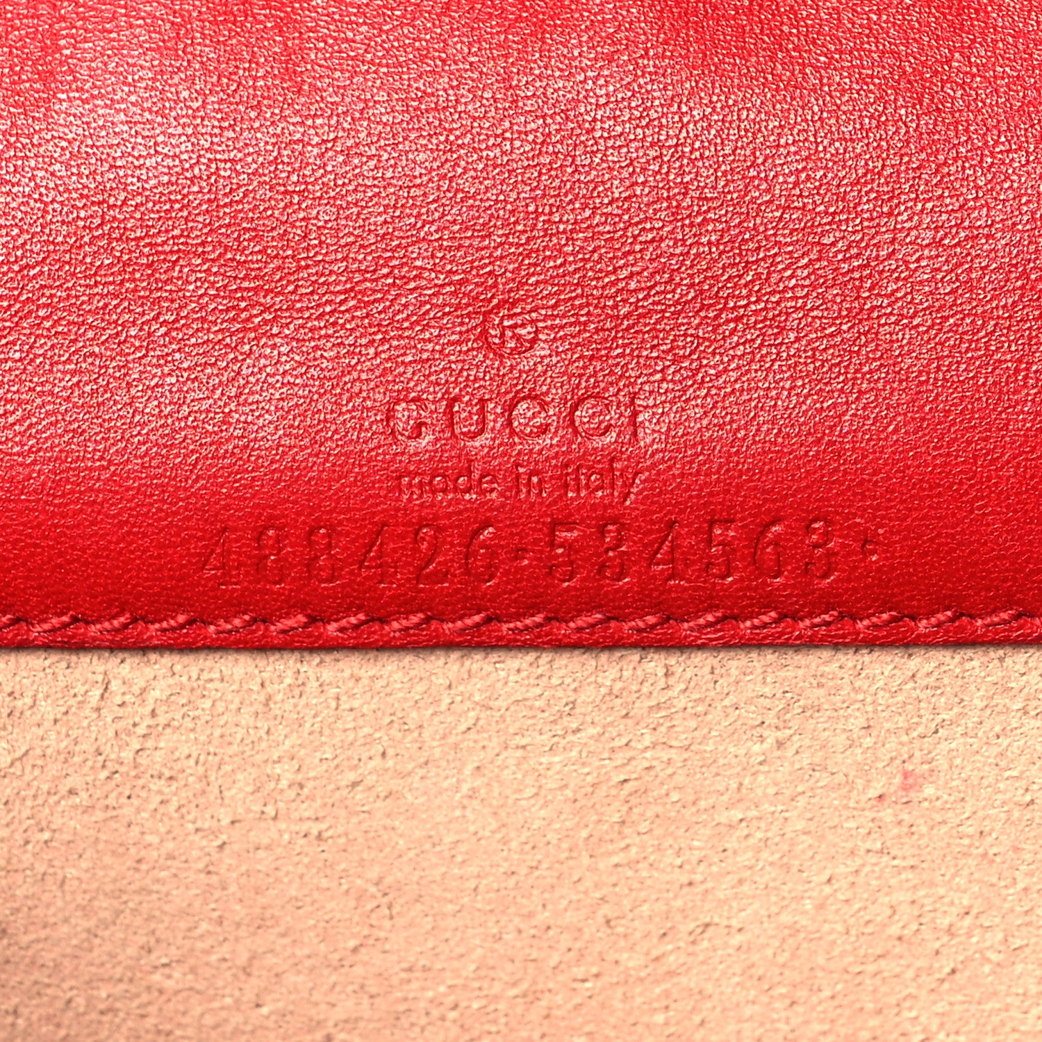 Gucci Calfskin Matelasse GG Marmont Mini Bag Hibiscus Red 6 of 12