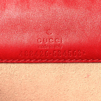 Gucci Calfskin Matelasse GG Marmont Mini Bag Hibiscus Red 6 of 12
