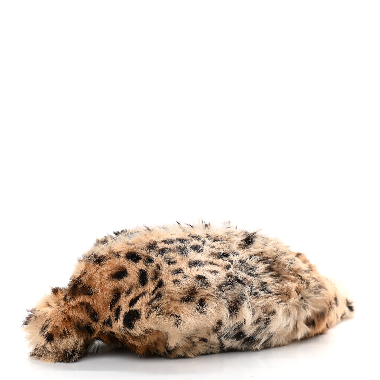 Saint Laurent Rabbit Fur Leopard Print Belt Bag Beige 4 of 14