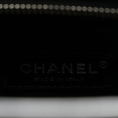 Chanel Metallic Crumpled Goatskin Quilted Small Gabrielle Hobo Black Gold 6 of 10