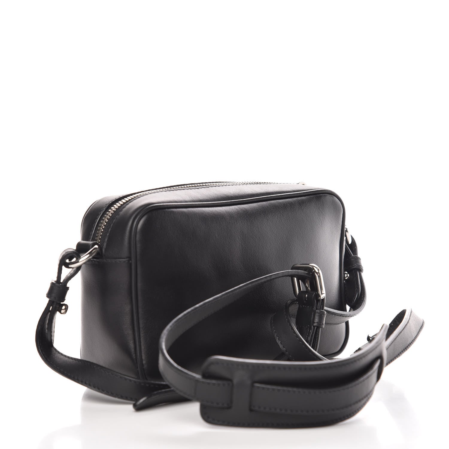 Prada Soft Calfskin Camera Crossbody Bag Black 3 of 10