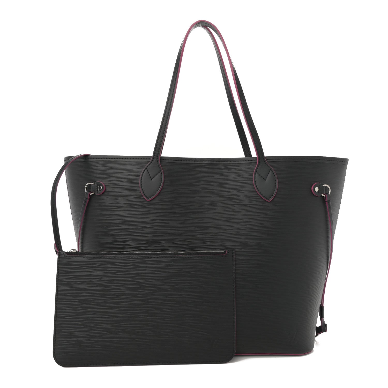 Louis Vuitton Epi Neverfull MM Black Hot Pink 3 of 10