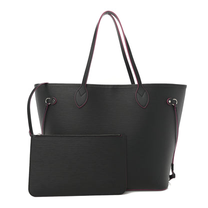 Louis Vuitton Epi Neverfull MM Black Hot Pink 3 of 10