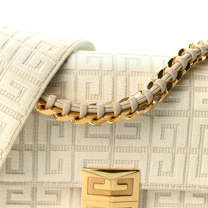 Givenchy Canvas Embroidered Small 4G Woven Chain Crossbody Beige 7 of 9