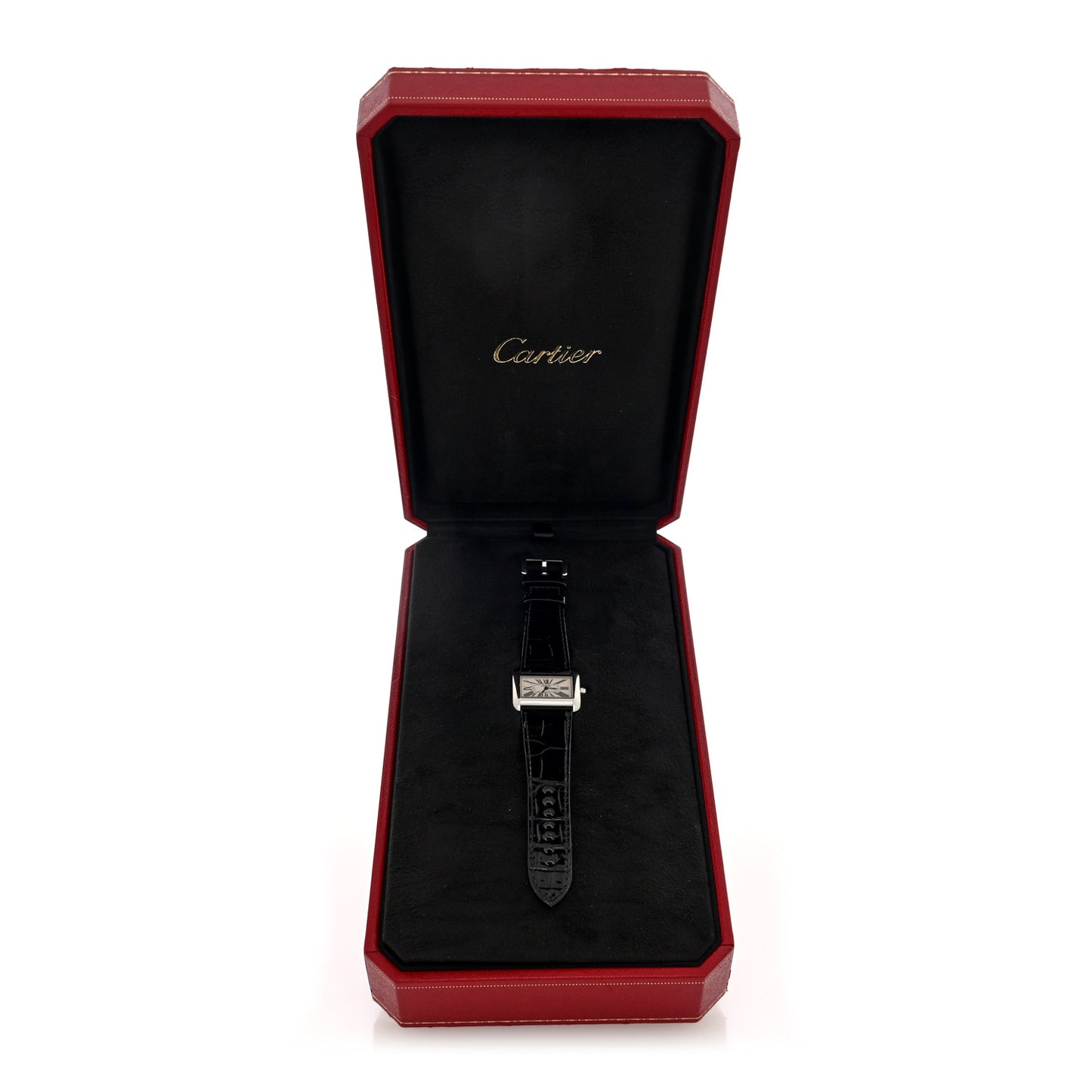 Stainless Steel Alligator 32mm Tank Divan Quartz Watch