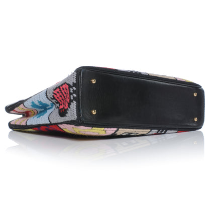 Chanel Needlepoint Precious Symbols Shoulder Bag Black 5 of 10