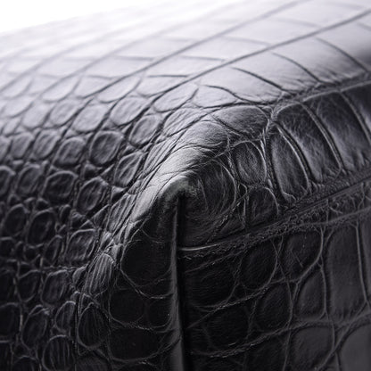 Saint Laurent Croc Calfskin Embossed Bold Shopper Tote Black 14 of 18