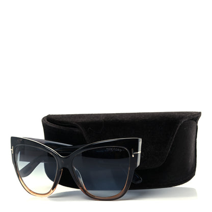 Tom Ford Acetate Anoushka Cat Eye Sunglasses TF371 Melange Grey Peach 8 of 8