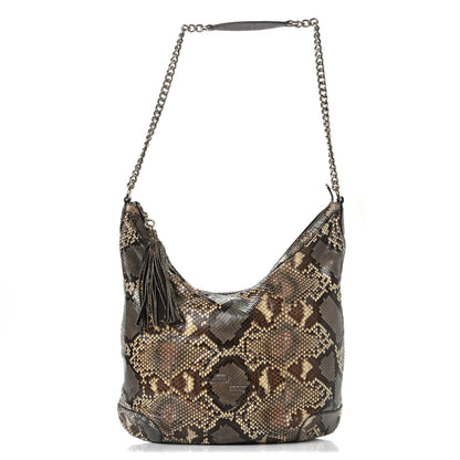 Gucci Python Medium Soho Chain Hobo Beige 1 of 7