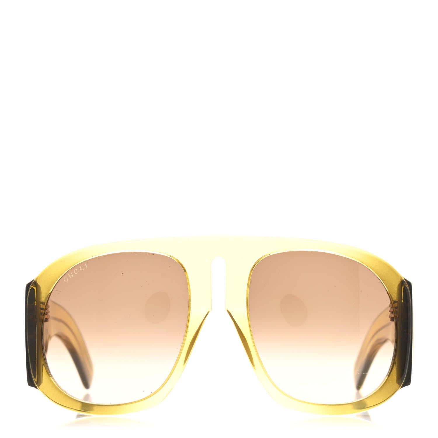 Gucci Oversized Aviator Sunglasses GG0152S Yellow 2 of 8