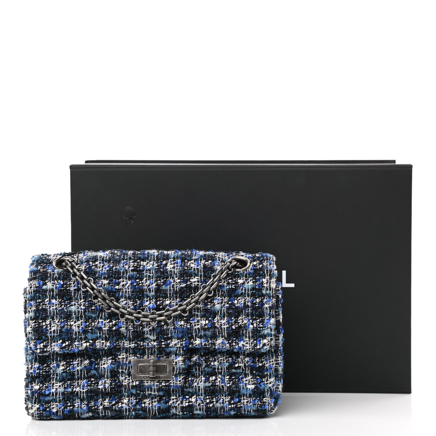 Tweed Quilted 2.55 Reissue Mini Flap Blue