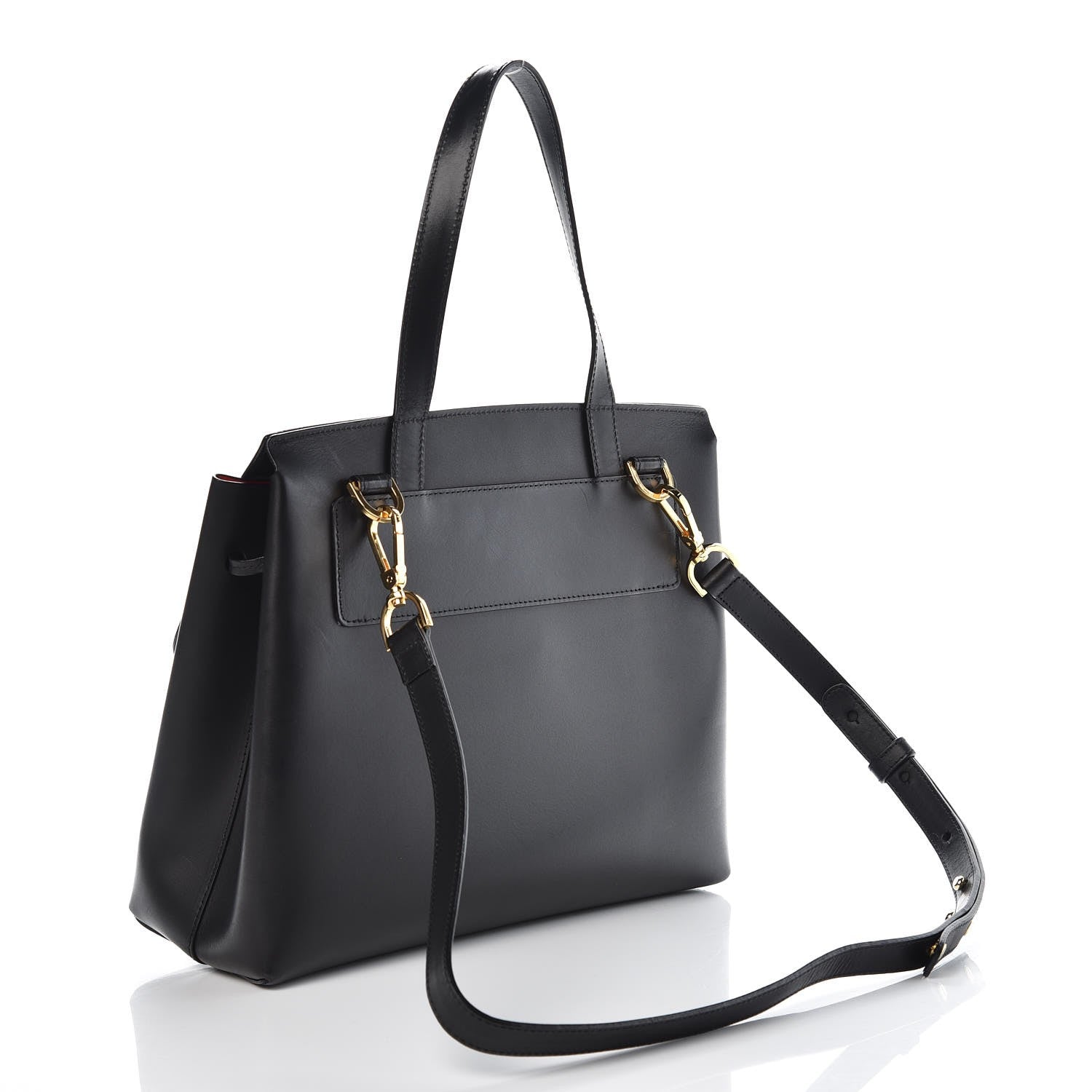 Mansur Gavriel Calfskin Lady Bag Black Flamma 3 of 7