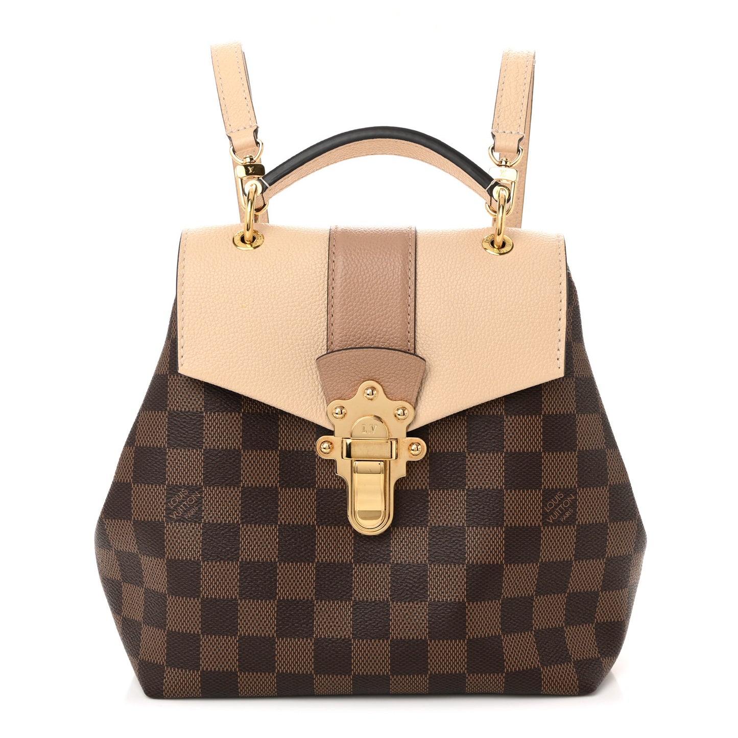 Damier Ebene Clapton Backpack Creme