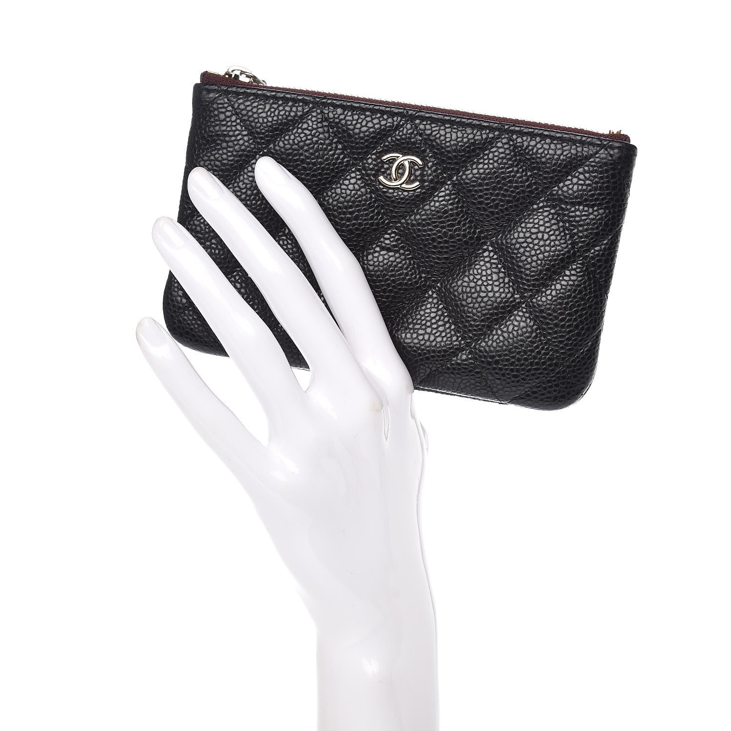 Chanel Caviar Quilted Small Cosmetic Case Black 2 of 8