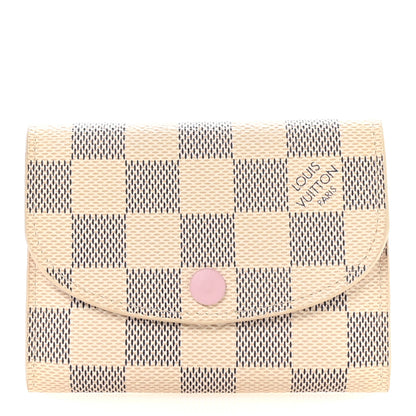 Louis Vuitton Damier Azur Rosalie Coin Purse Rose Ballerine 1 of 7
