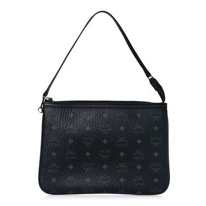MCM Visetos Liz Shopper Tote Pouch Black 1 of 8