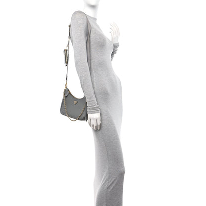 Prada Saffiano Re-Edition 2005 Shoulder Bag Ardesia 2 of 12