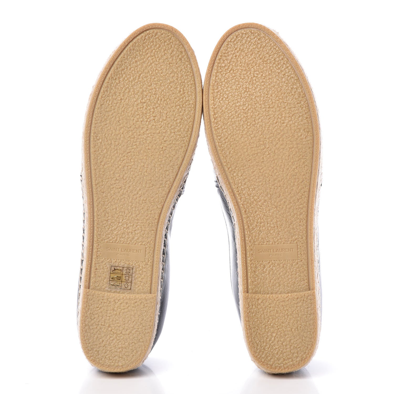 Saint Laurent Calfskin Monogram Espadrilles 39 Black 8 of 8