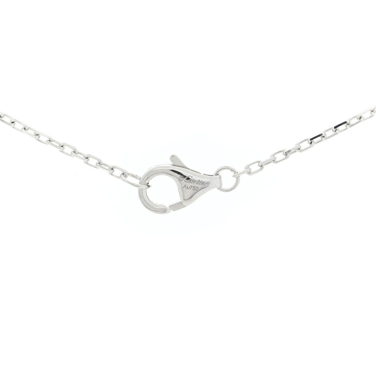 18K White Gold Black Ceramic Diamond Small Trinity Pendant Necklace
