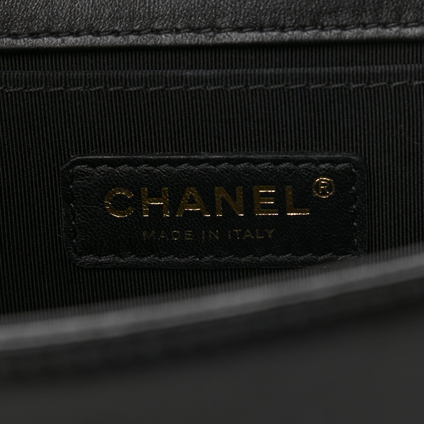 Lambskin Quilted Medium Boy Flap Black