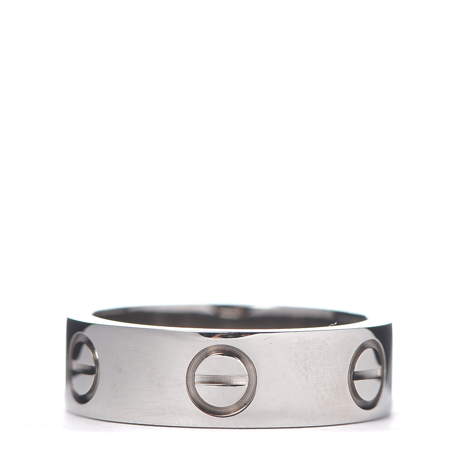 Cartier 18K White Gold 5.5mm LOVE Ring 50 5.25 1 of 4