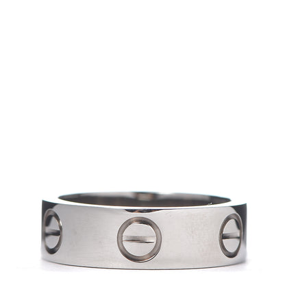 Cartier 18K White Gold 5.5mm LOVE Ring 50 5.25 1 of 4