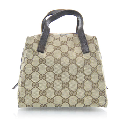 Gucci Monogram Calfskin Large Balthus Cosmetic Pouch Beige Ebony Cocoa 1 of 9
