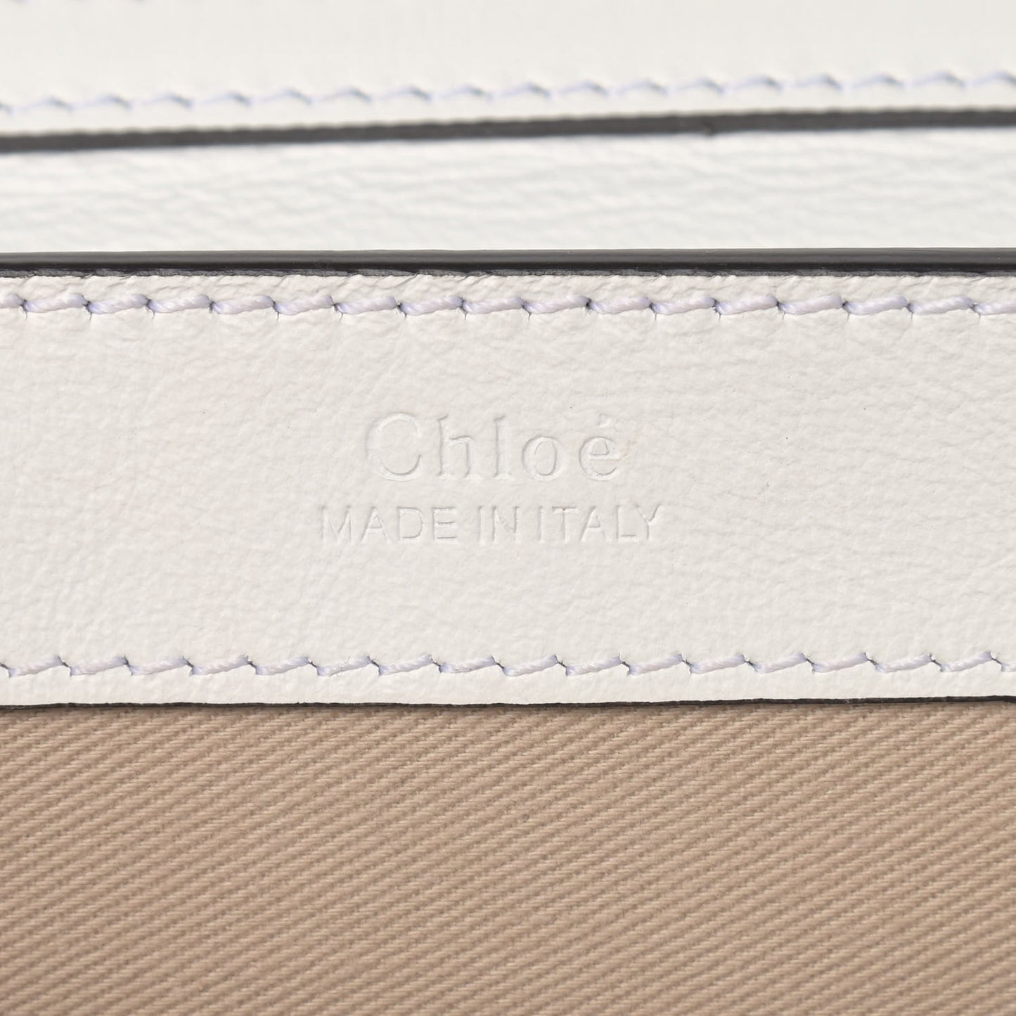 Calfskin Crocodile Embossed C Clutch With Chain White
