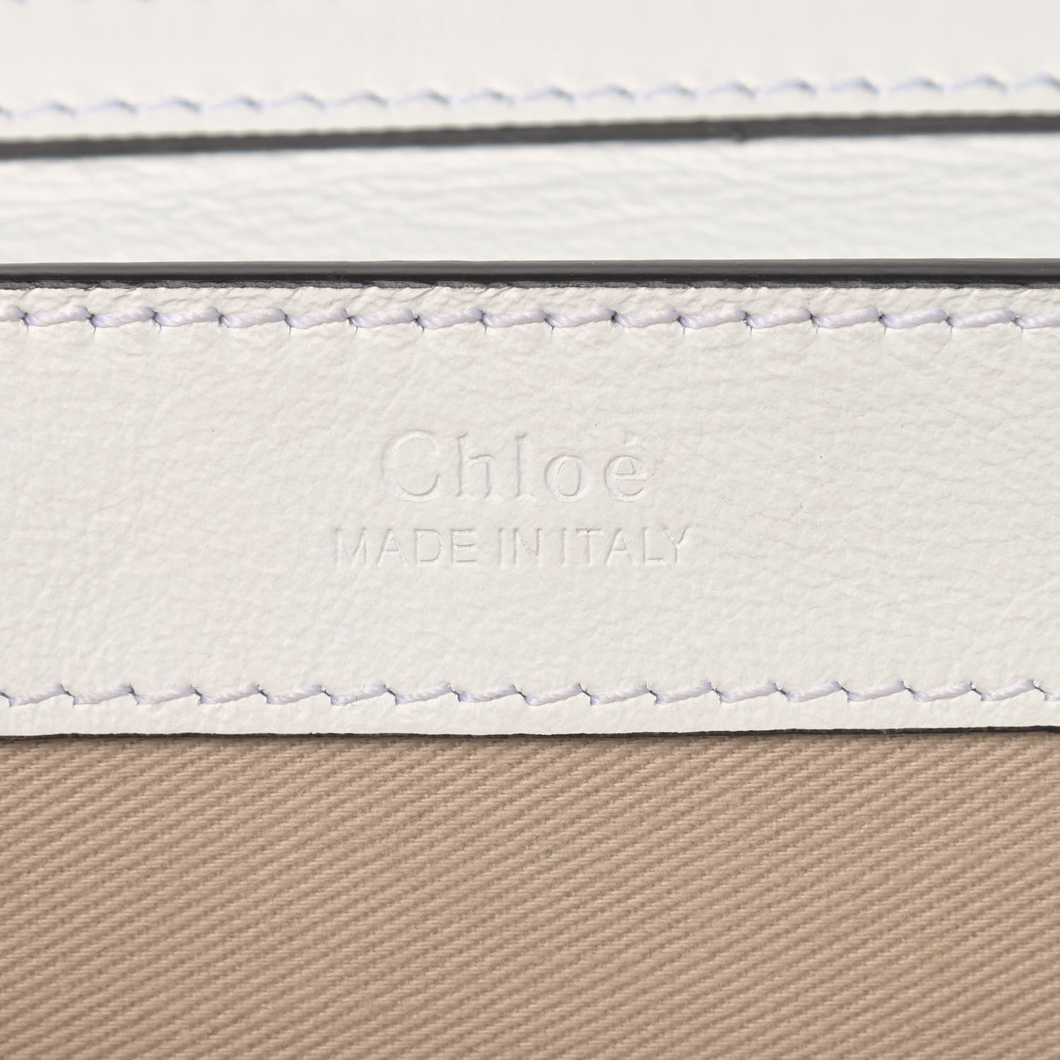 Chloe Calfskin Crocodile Embossed C Clutch With Chain White 6 of 13