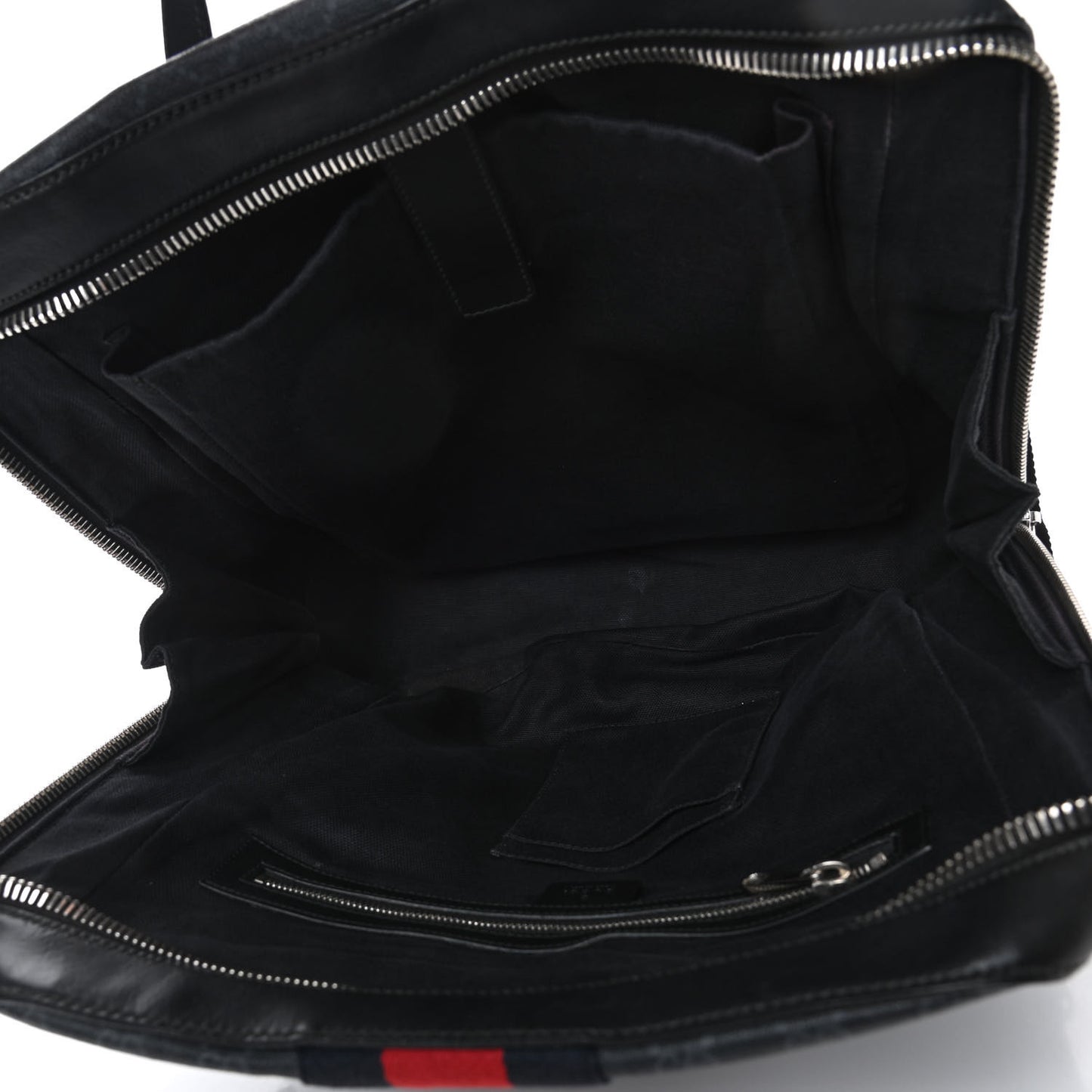 GG Supreme Monogram Web Tote Backpack Black Grey