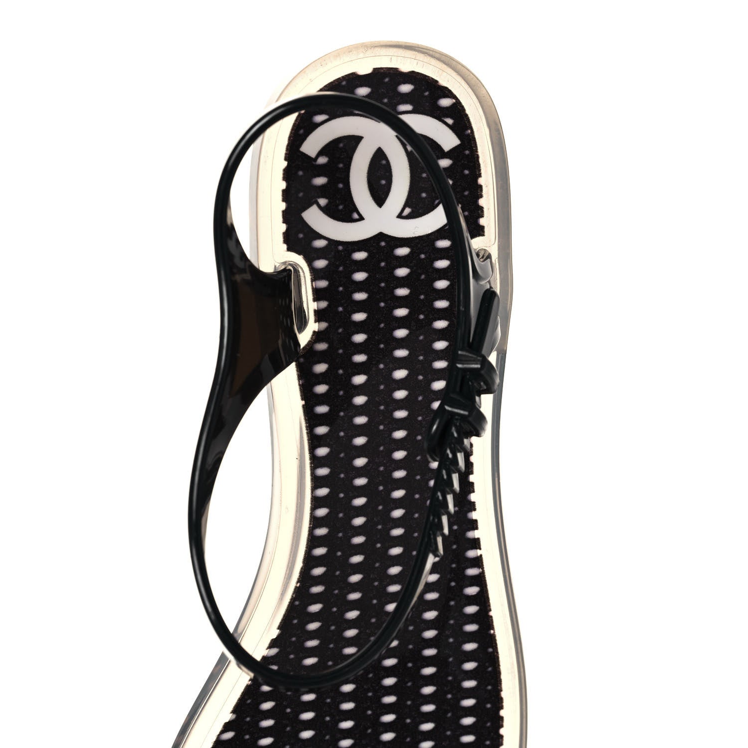 Chanel Jelly Camellia Sandals 39 Black 7 of 8