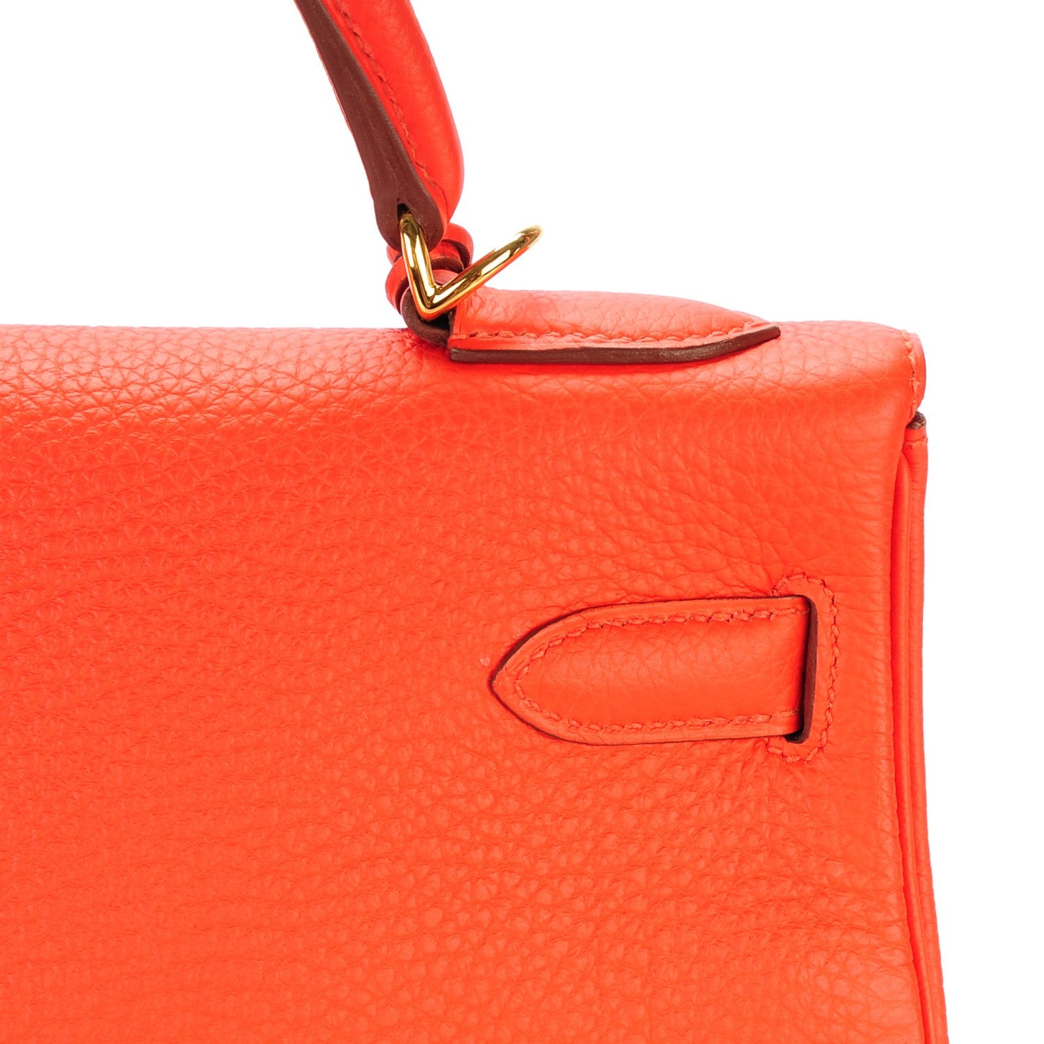 Hermes Togo Kelly Retourne 32 Capucine 9 of 28