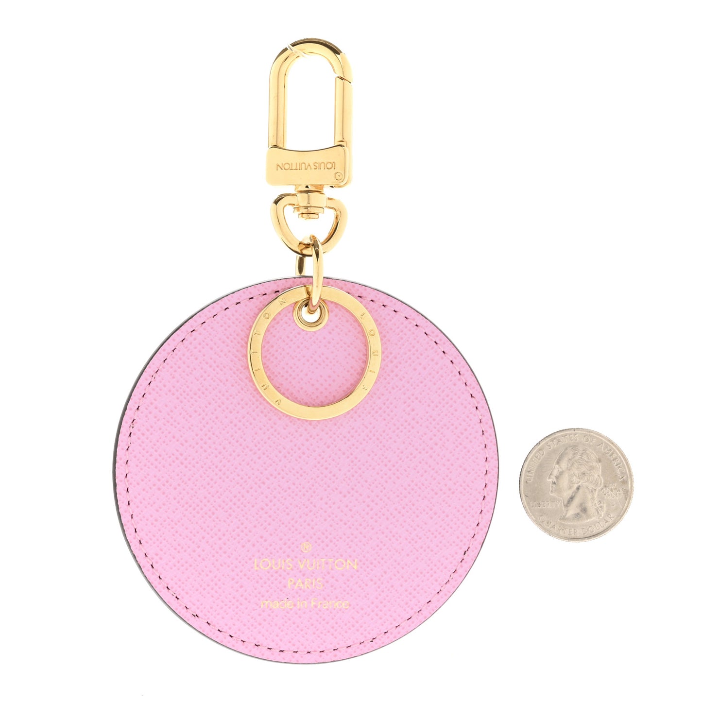 Monogram 2022 Christmas Animation Paris Bag Charm Key Ring Pink