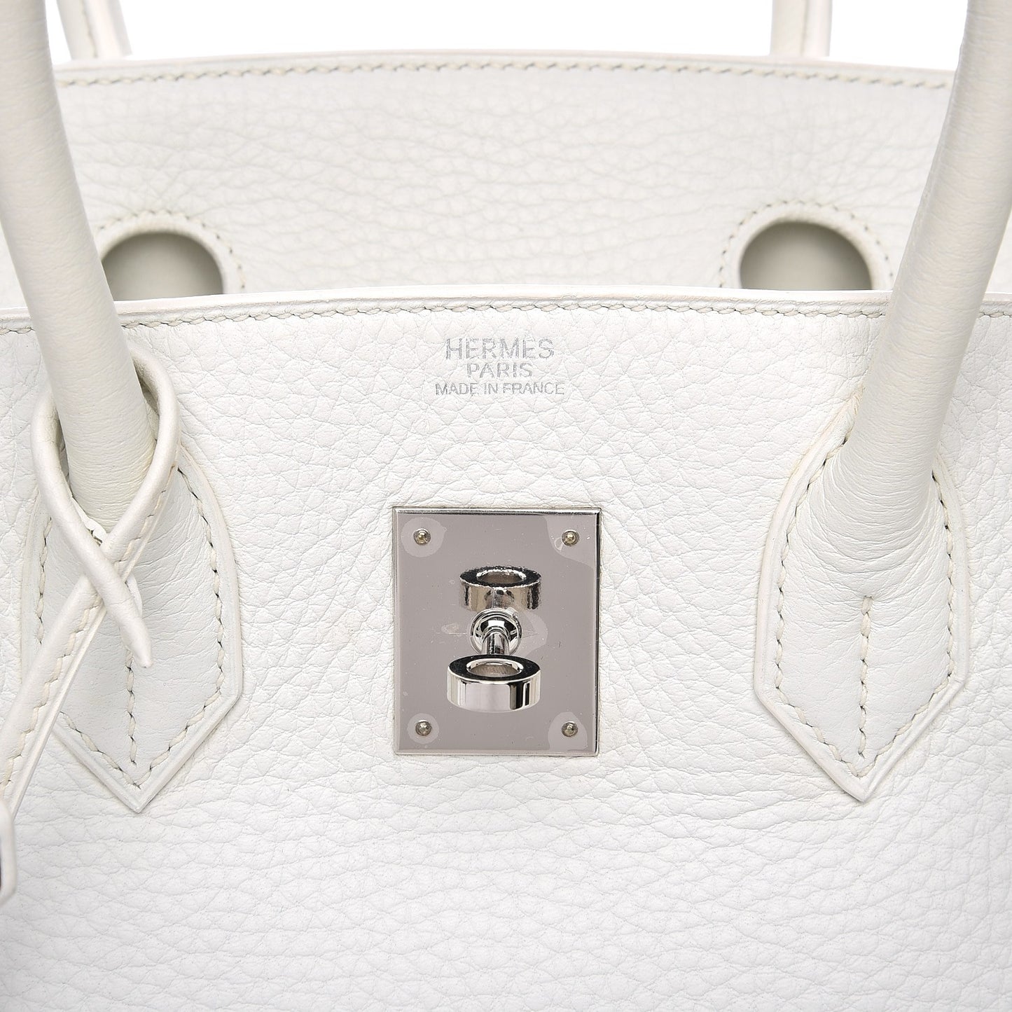 Taurillon Clemence Birkin 30 White