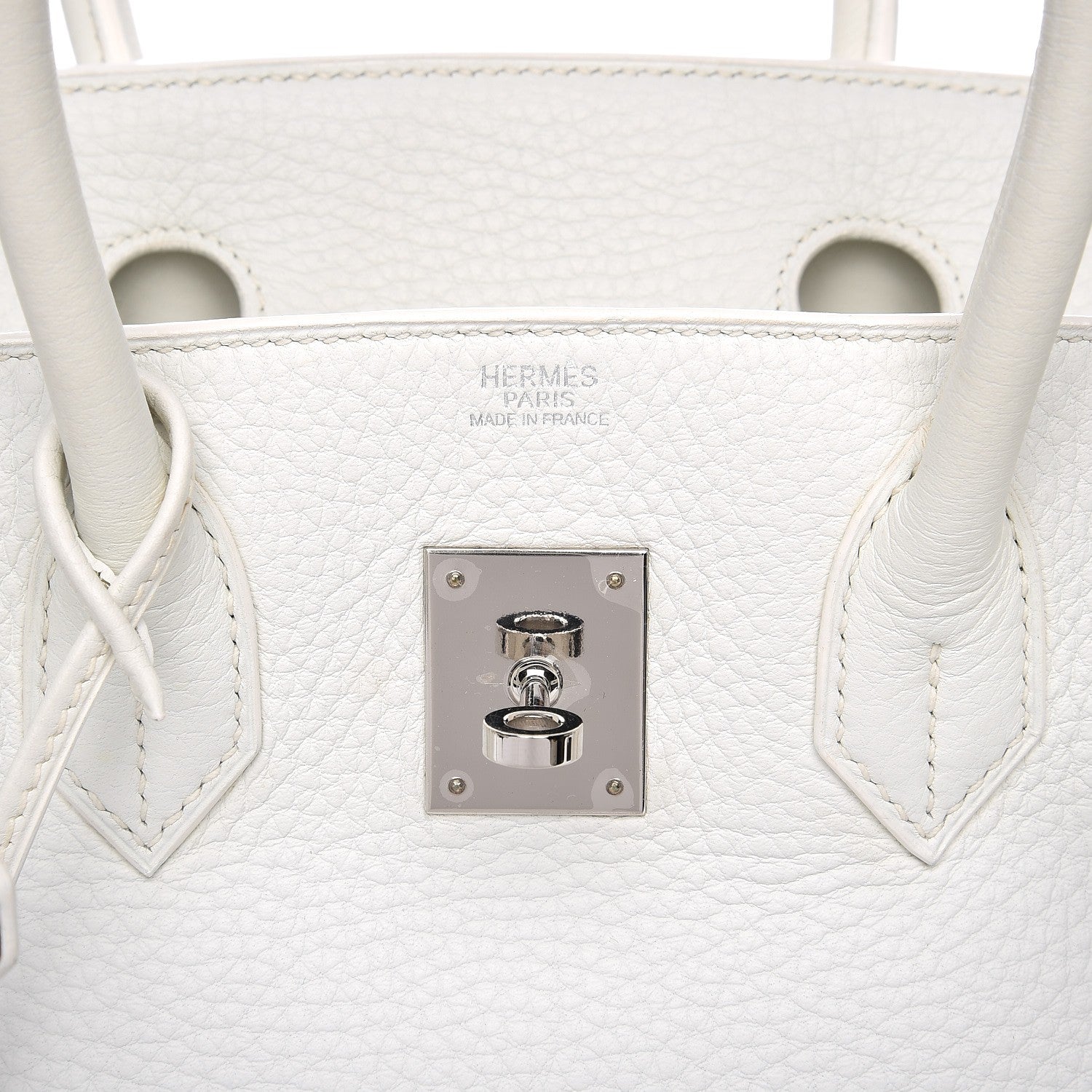 Hermes Taurillon Clemence Birkin 30 White 13 of 33