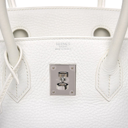 Hermes Taurillon Clemence Birkin 30 White 13 of 33