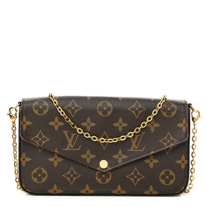 Louis Vuitton Monogram Pochette Felicie Chain Wallet Fuchsia 3 of 11